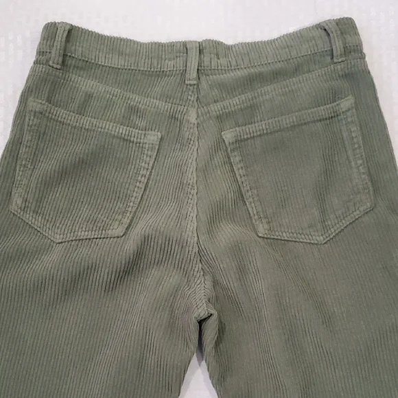 Reformation Cynthia Highrise Button Fly Green Straight Leg Jeans - Picture 9 of 12